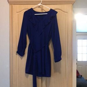 Royal blue long sleeve dress